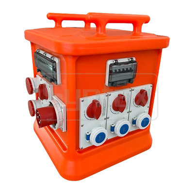 Syntax MK2N 5P 63A Portable Distribution Box PE Material With 16Amp Mechanical Interlocked & Switched CEE Sockets