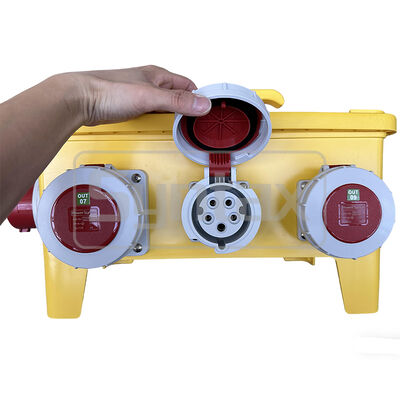 Syntax MP36 Portable Power Distribution Boxes IP67 Waterproof 125A/5P Inlet Three Phase Electric Power Distro 47.8*34*33CM