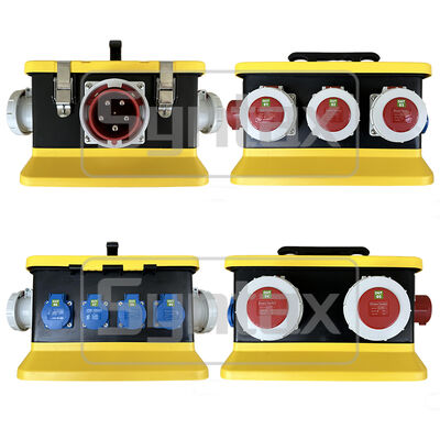 Syntax MZ24 IP67 Waterproof Portable Power Distribution Boards For 63A 400v Three Phase Electrical Supply Outdoors 37.7*34.8*27.7CM