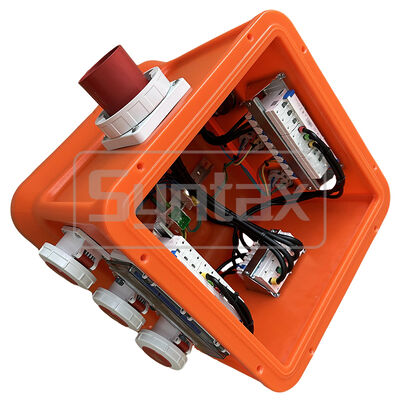 Syntax MK1N 5P 125A IP67 Waterproof Portable Distribution Box HDPE Material Fitted With Inlet and Socket 48*48*48.8CM