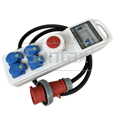 Syntax CT3 32AMP 8 Outlet Power Splitter Cord IP44 Waterproof With 8 Schuko Sockets 490*142*95mm