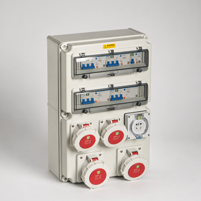 Syntax 125A IP65 Wall Mounted Power Distribution Unit with Customizable Distribution Box for Harsh Environments