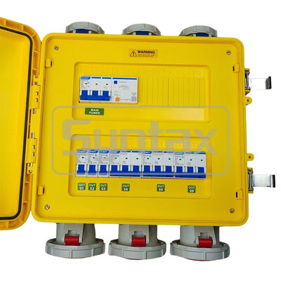 Syntax MP24 IP67 Waterproof Portable Power Distribution Boards 3-Phase 32 AMP With Residual Circuit Breaker 37*34*33CM
