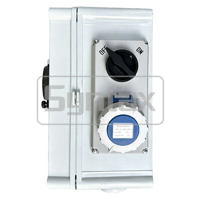 Syntax BF1 16A Interlocked 1 Way 16A RCBO Metered Caravan & Holiday Hook Up Point Connection Unit 220*340*150mm