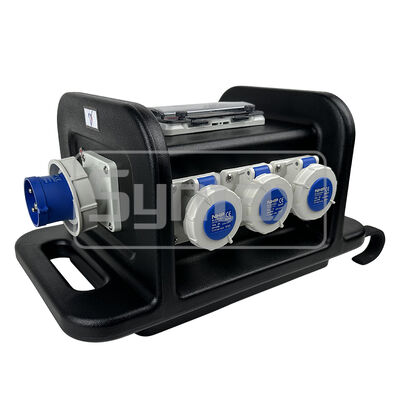 Syntax MS8 Single Phase 32A HDPE Portable Distribution Box IP67 With Hanging Hook 490x290x255mm