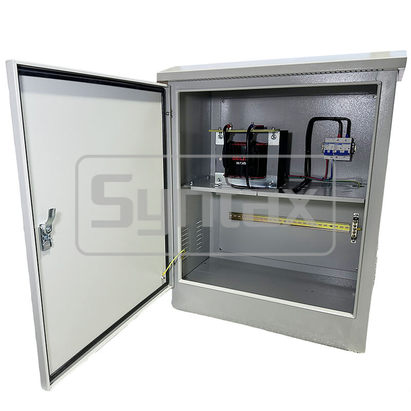 Syntax Three Phase Portable Distribution Box with IP66 Protection 4kVA Capacity and 220v/36v Step-down Transformer in Hermetic Box