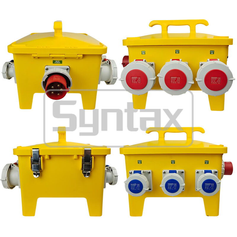 Syntax MP24 IP67 Waterproof Portable Power Distribution Boards 3-Phase 32 AMP With Residual Circuit Breaker 37*34*33CM