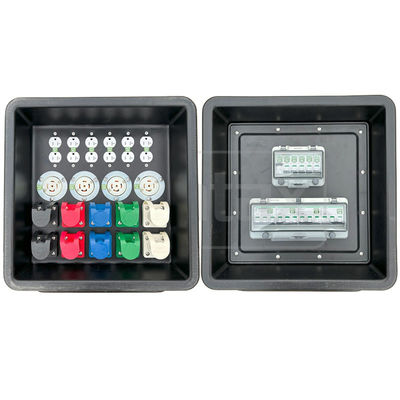 Syntaxe MD1 Boîte de distribution portable en HDPE à trois phases 400A IP67 avec prises Nema UL 430x380x460mm