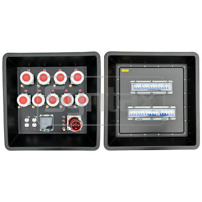Syntaxe MD3 4P 63A Plaques de distribution portables à trois phases HDPE IP67 avec disjoncteurs pour la puissance de l'événement 630x430x680mm