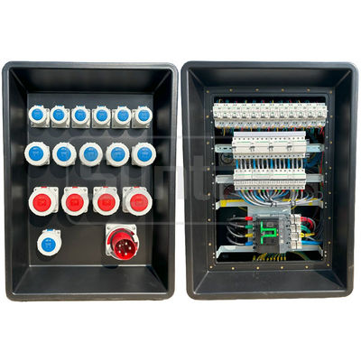Syntaxe MD4 Trois phases 125A IP67 Distributeur d'alimentation HDPE imperméable à l'eau avec disjoncteurs Schneider et PowerSyntax