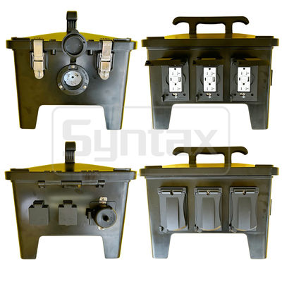 Unité de distribution d'alimentation portable étanche MP24 Syntax 50A Monophasé 2 pôles 4 fils Prises répertoriées UL/ETL