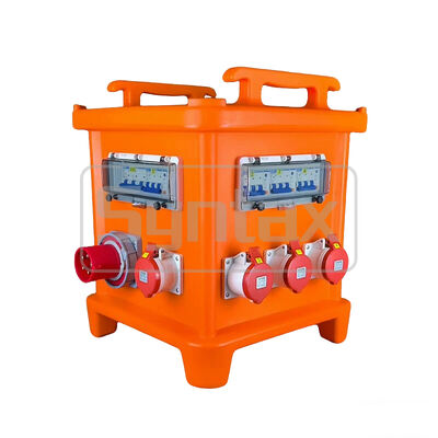 Boîtier de distribution d'alimentation portable Syntax MK2 125A 3PH 400v Boîtier de distribution en HDPE étanche 46*46*55CM
